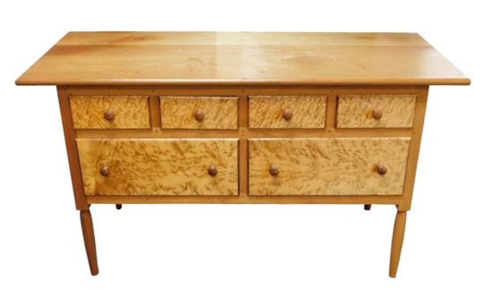 Appraisal: Robert Engvall Canton Connecticut sideboard figured maple and cherry four