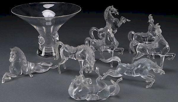 Appraisal: A COLLECTION OF CRYSTAL ART GLASS TH CENTURY A COLLECTION