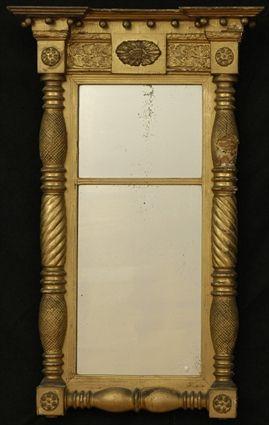 Appraisal: Federal Carved Giltwood Pier Mirror