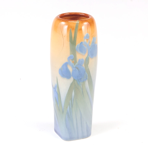 Appraisal: Rookwood bud vase painted with irises by Ruth Fechheimer Stamped