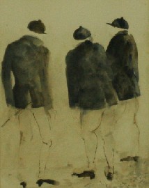 Appraisal: Lillian Sutherland working 's Riding Group watercolour signed 'Lillian Sutherland'