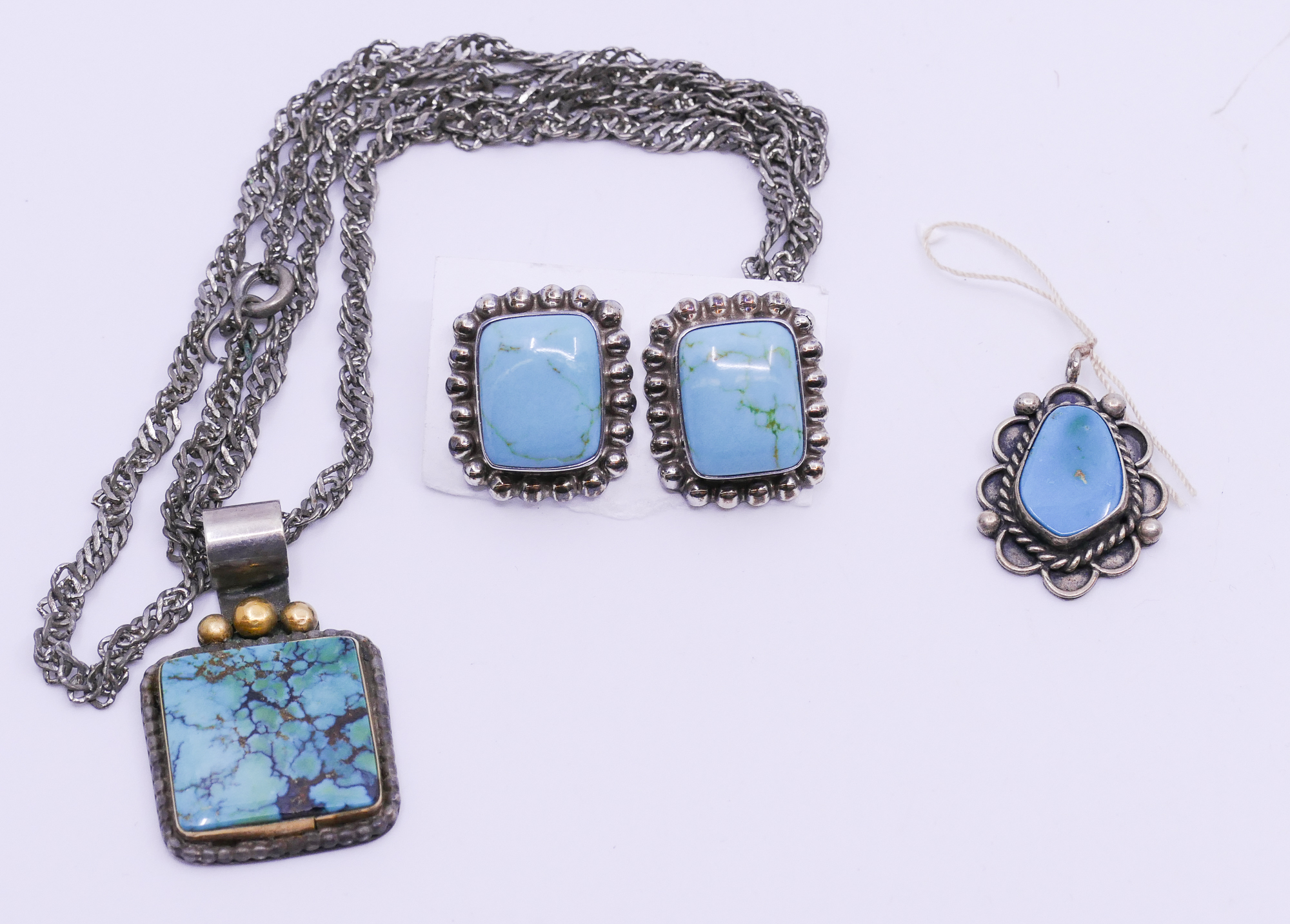 Appraisal: Box Sterling Turquoise Jewelry