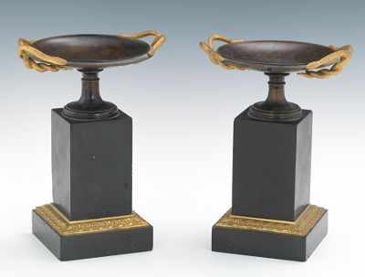 Appraisal: Pair of Charles X Bronze Gilt Garnitures ca - A