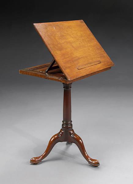 Appraisal: A George III mahogany adjustable reading stand second half th