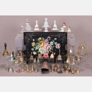 Appraisal: A Miscellaneous Collection of Forty-Seven Metal Glass and Ceramic Bells