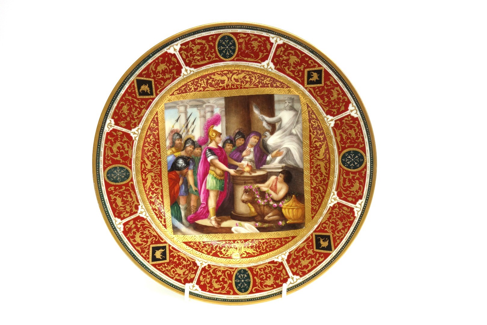 Appraisal: A Vienna style cabinet plate late th century painted with