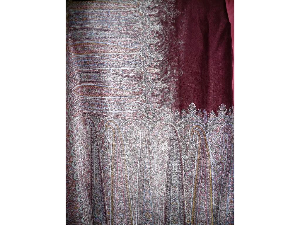 Appraisal: A paisley plum shawl