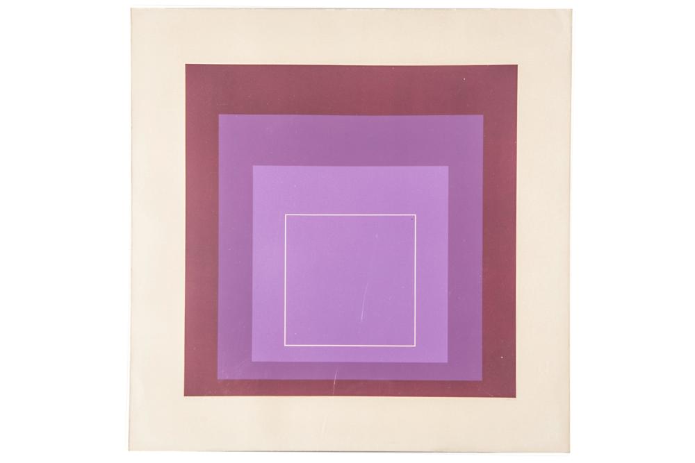 Appraisal: JOSEF ALBERS - WHITE LINE SQUARES lithograph in colors on