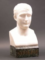 Appraisal: A Massive Marble Bust of Napoleon Large marble bust of