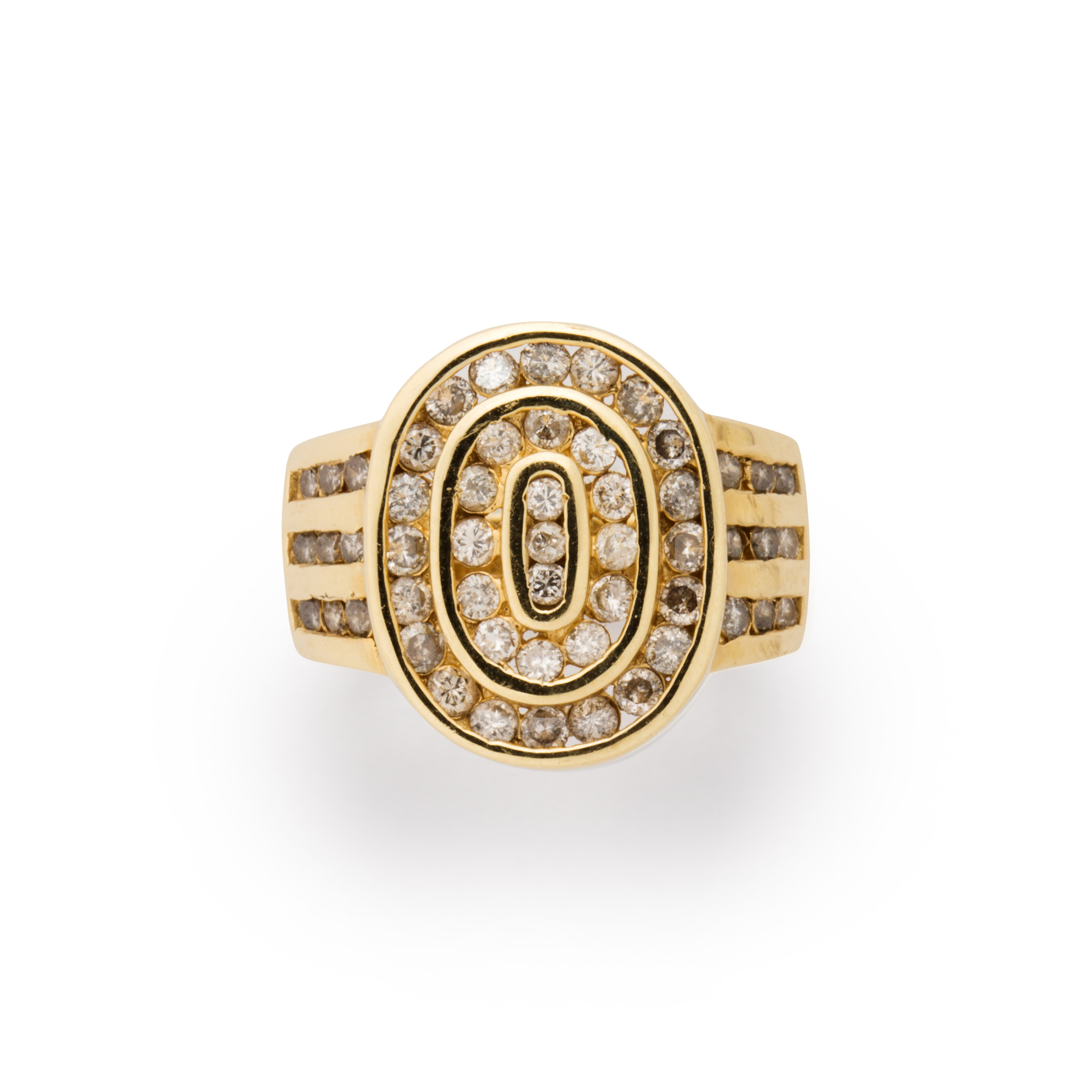 Appraisal: A DIAMOND AND FOURTEEN KARAT GOLD RING A diamond and