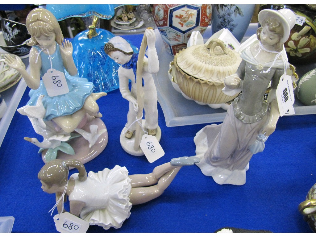 Appraisal: Four figures to include Nao ballerina Lladro USSR etc