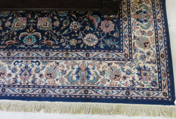 Appraisal: KARASTAN AMERICAN ORIENTAL CARPET Indigo Tabriz pattern design machine loomed