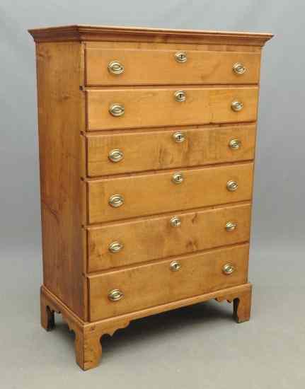 Appraisal: th c Rhode Island or Eastern Ct six drawer tall