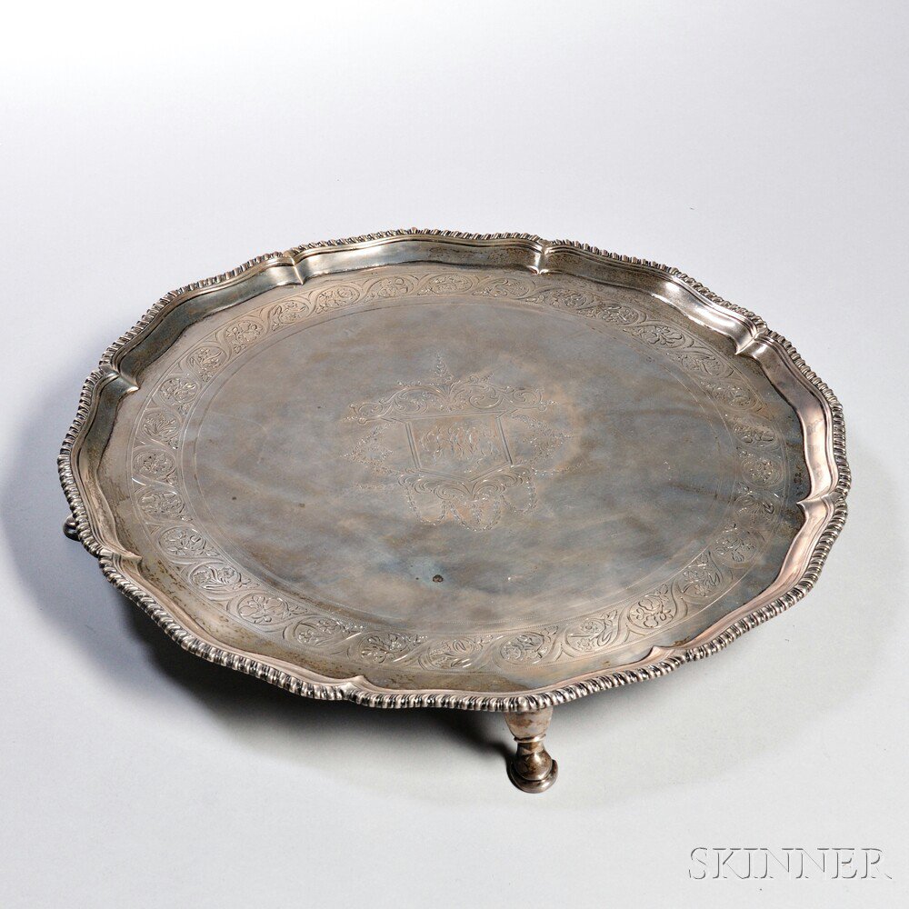 Appraisal: George III Sterling Silver Salver London - John Hutson maker