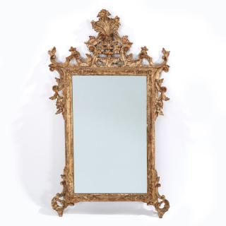 Appraisal: Italian Rococo giltwood mirror Italian Rococo giltwood mirror Late th