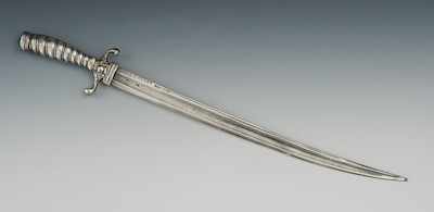 Appraisal: A Sterling Silver Miniature Replica of George Washington's Sword Said