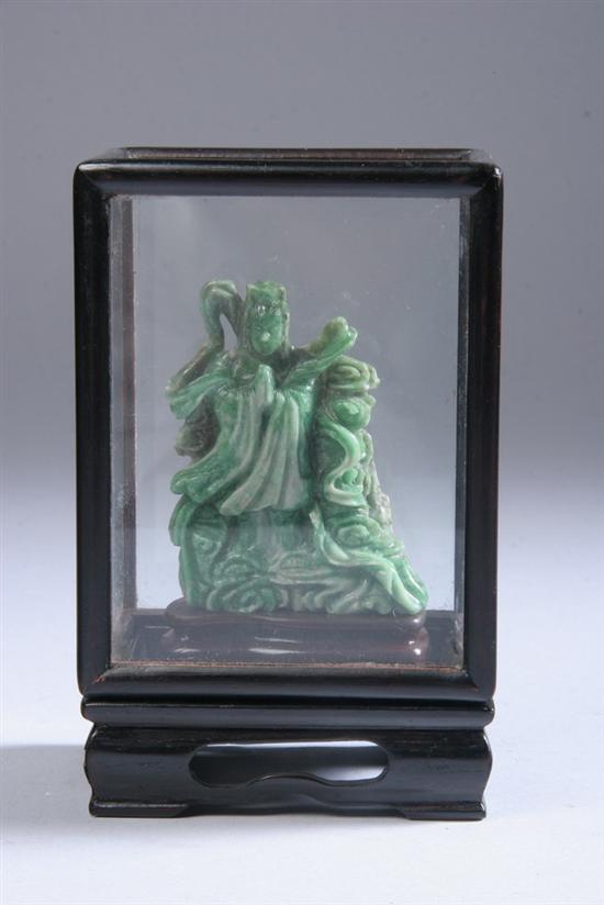 Appraisal: CHINESE JADE FIGURE OF DEITY th century - in high