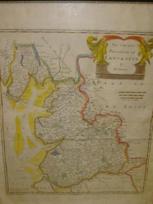 Appraisal: ROBERT MORDEN The County Palatine of Lancaster hand coloured map