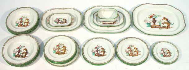 Appraisal: Extensive Victorian Copeland dinner service retailed by Harrods hand coloured