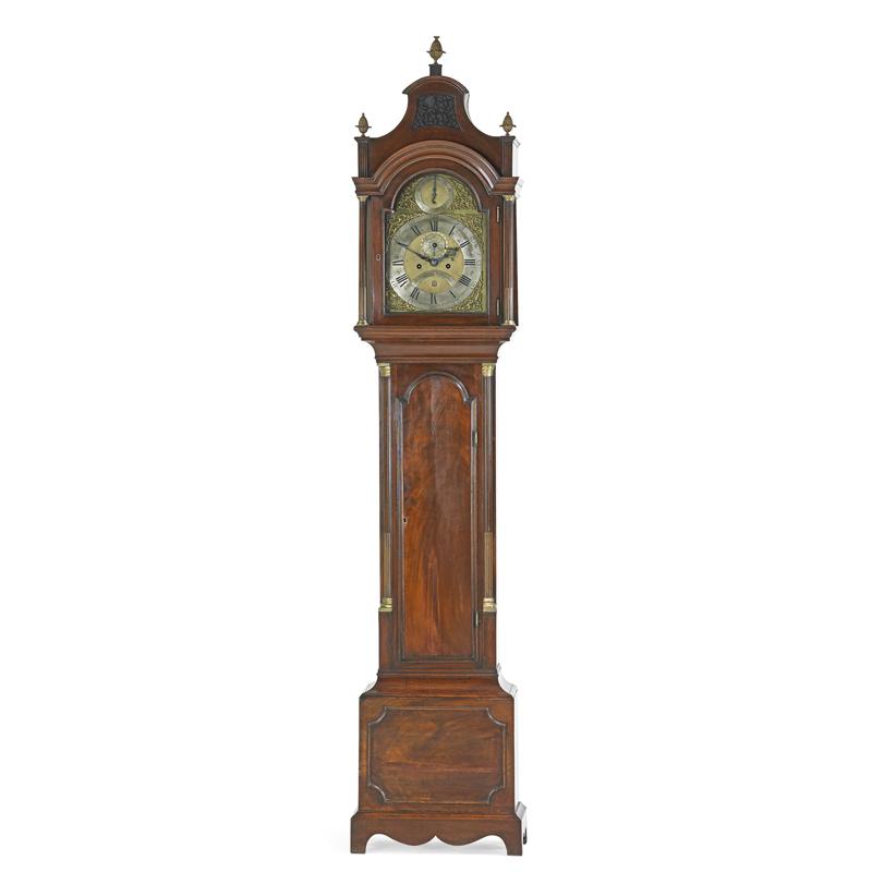 Appraisal: THOMAS GARDNER LONDON GRANDFATHER CLOCK Mahogany case on bracket feet