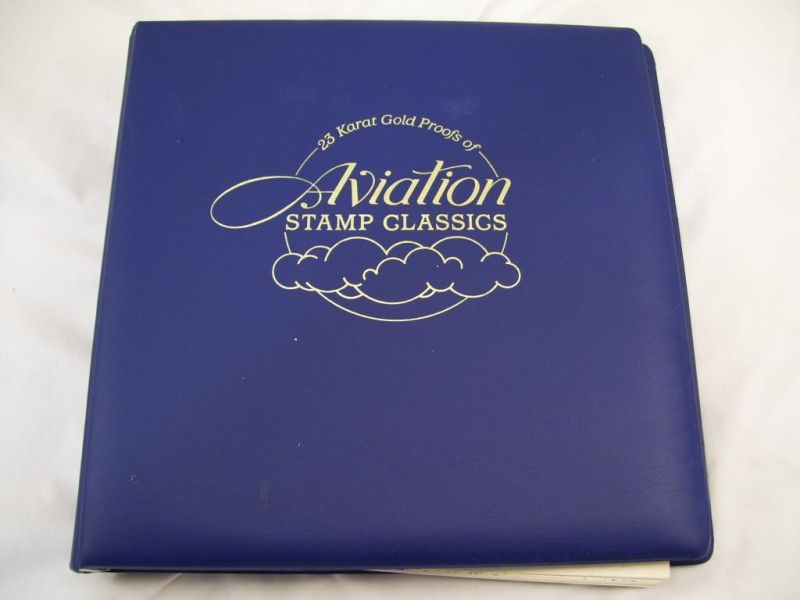 Appraisal: Karat Gold Proofs of Aviation Stamp Classics different gold stamps