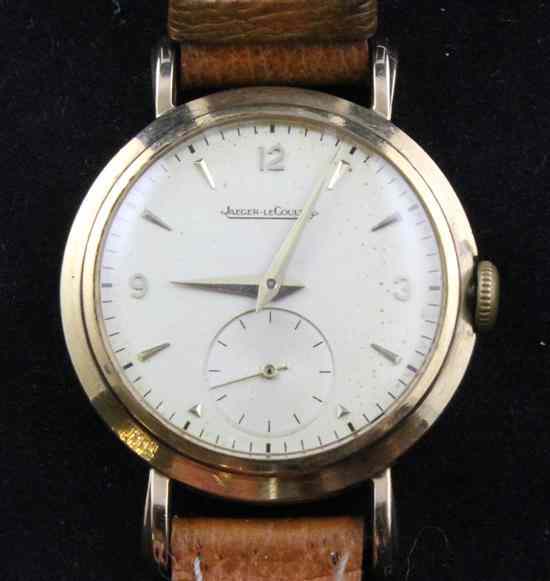 Appraisal: A gentleman's 's ct gold Jaeger Le Coultre wrist watch