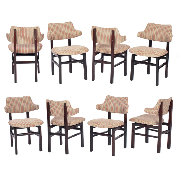 Appraisal: Edward Wormley dining chairs by Dunbar eight model s solid