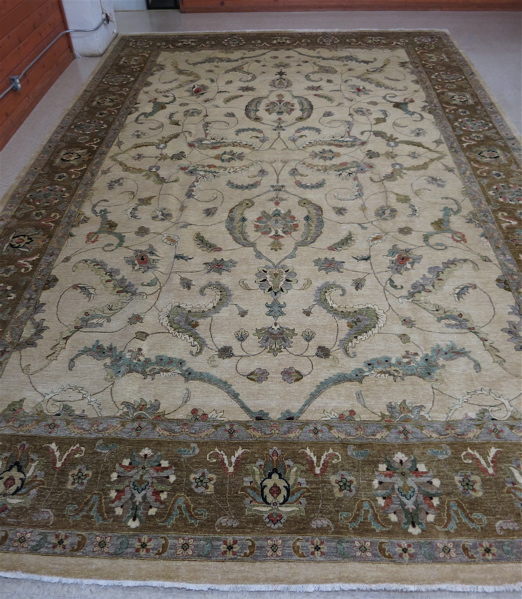 Appraisal: FINE HAND KNOTTED ORIENTAL GRAND ROOM CARPET Indo-Persian overall scrolling