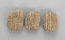 Appraisal: Three Old Babylonian Cuneiform Tablets circa - B C Cuneiform