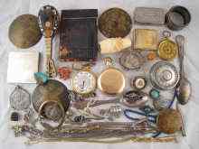 Appraisal: A mixed lot including two gold plated pocket watches a