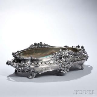 Appraisal: Continental Silver-plate Rococo-style Center Bowl late th early th century