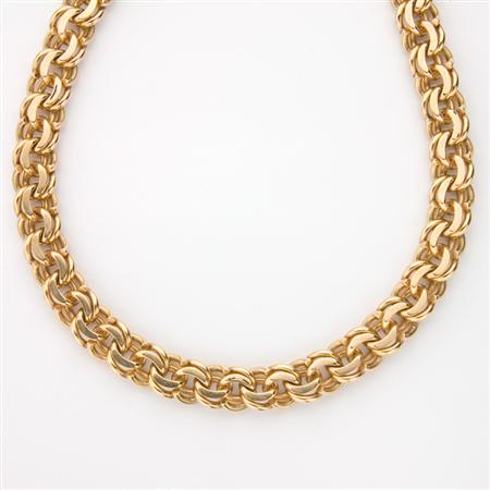 Appraisal: Gold Curb Link Chain Necklace Estimate -