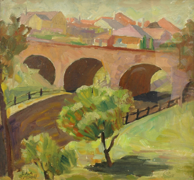 Appraisal: Elsa Russell - Wollstonecraft Railway Bridge oil on board signed