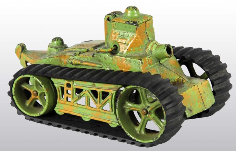 Appraisal: Cast Iron Arcade Tank Toy Condition Very Good Size L