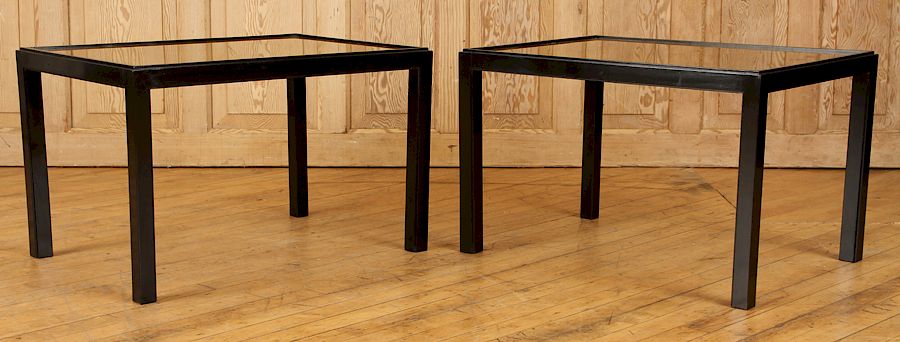 Appraisal: PAIR FRENCH SIDE TABLES MANNER JEAN-MICHEL FRANK A pair of