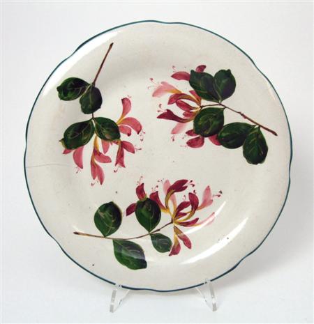 Appraisal: WEMYSS GORDON PLATE CIRCA decorated with honeysuckle impressed mark 'Wemyss