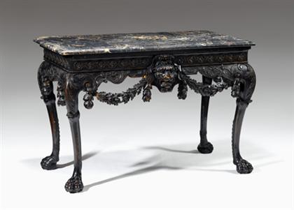 Appraisal: George II style marble top side table in the manner