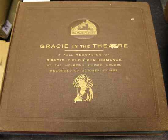 Appraisal: GRACIE FIELDS Five albums of records and acetates to include