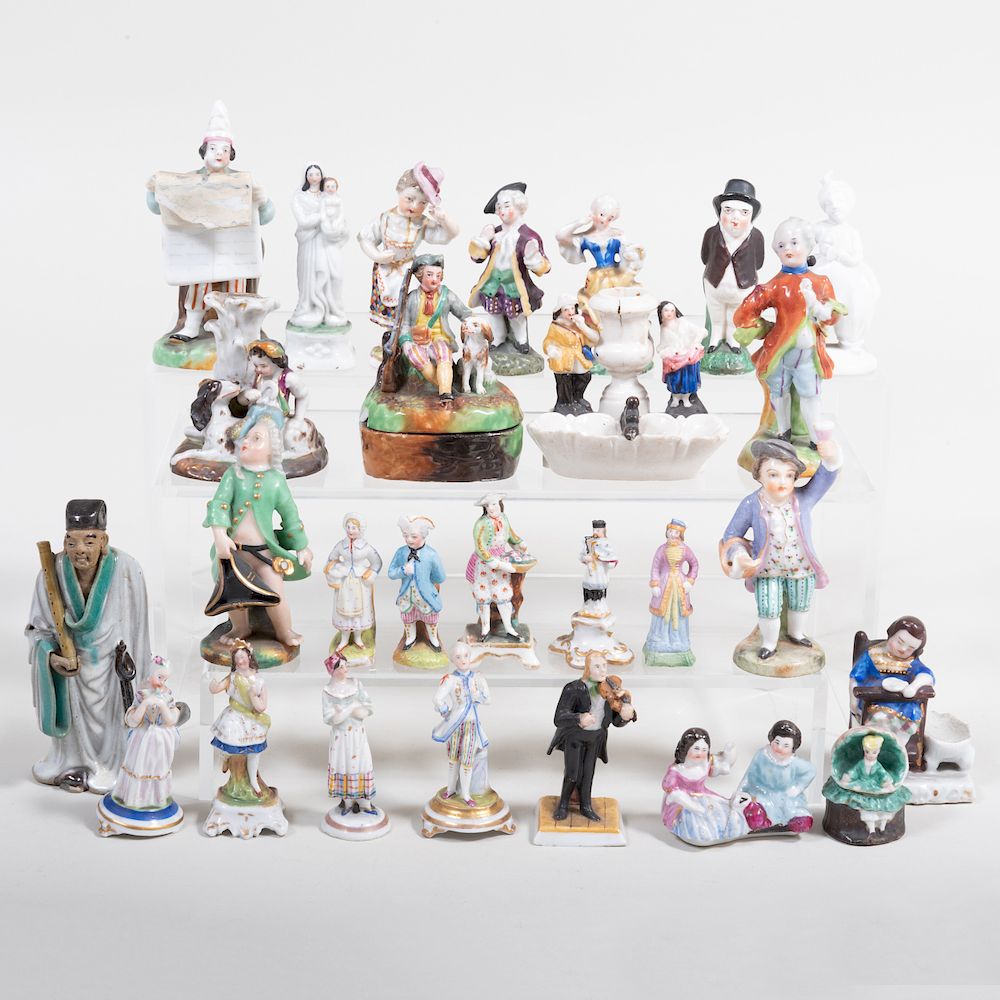 Appraisal: Group of Continental Porcelain Figures Comprising Twenty figures in various