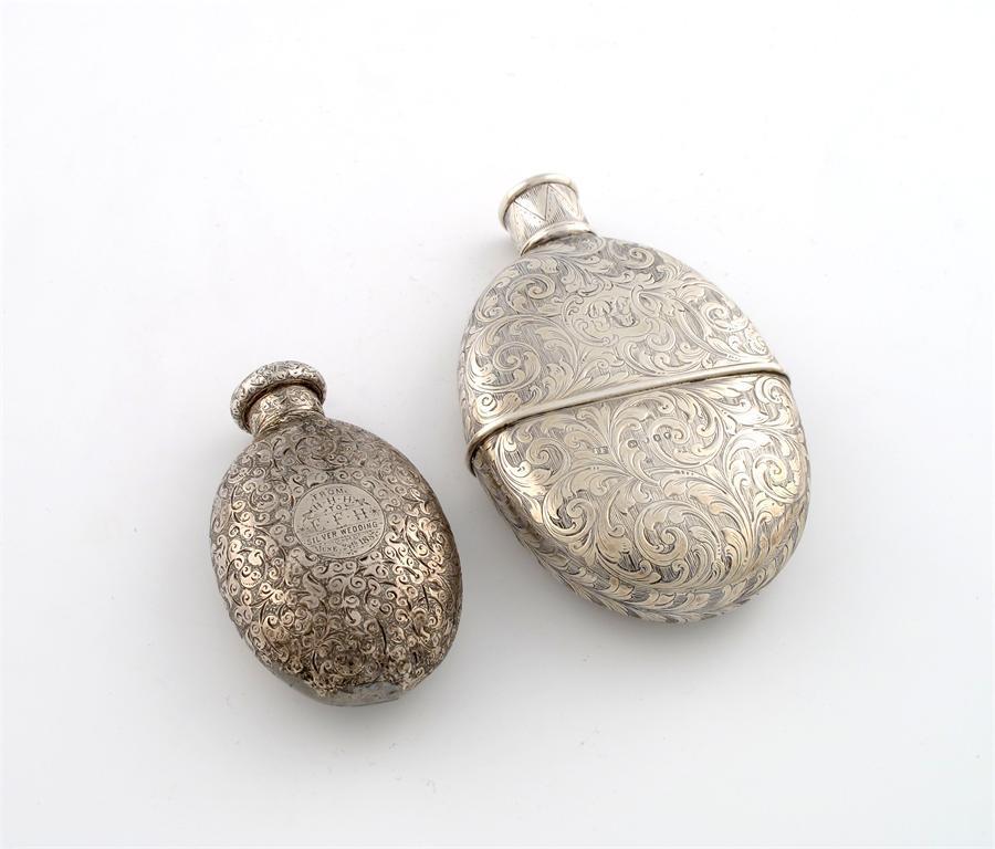 Appraisal: A Victorian silver hip flask