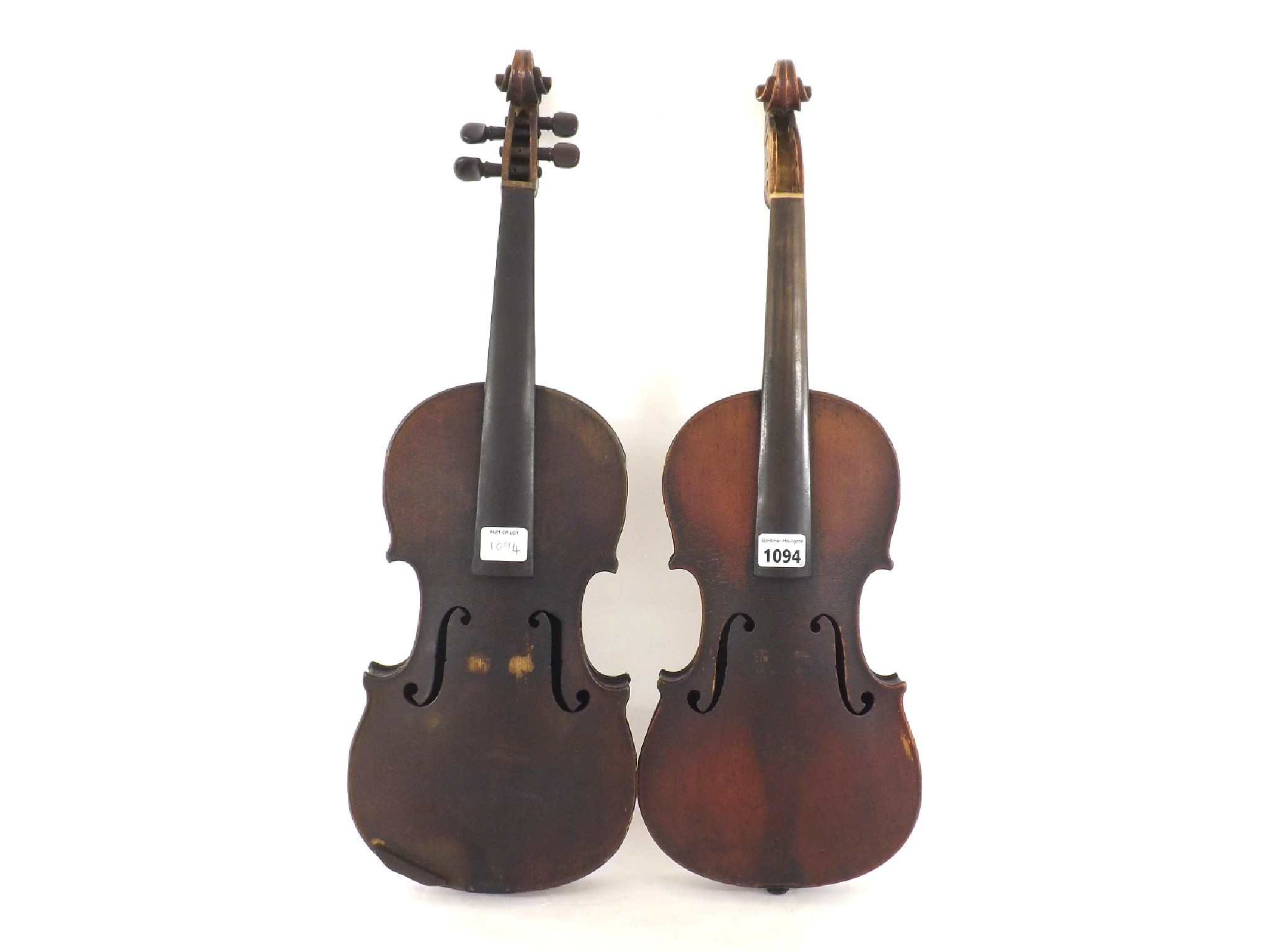 Appraisal: Late th century Mittenwald violin cm also another Mittenwald violin