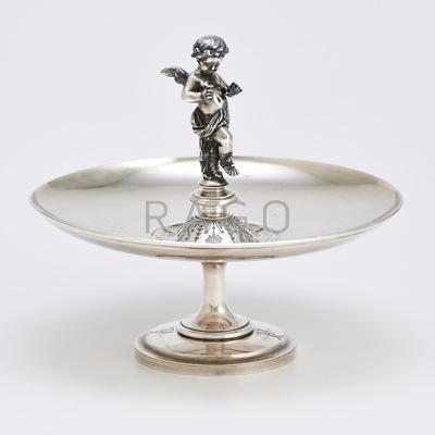 Appraisal: GORHAM FIGURAL STERLING FRUIT BOWL Round footed bowl centered by