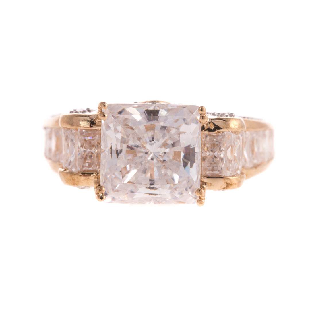 Appraisal: A Lady's Cubic Zirconia Engagement Ring in K K yellow