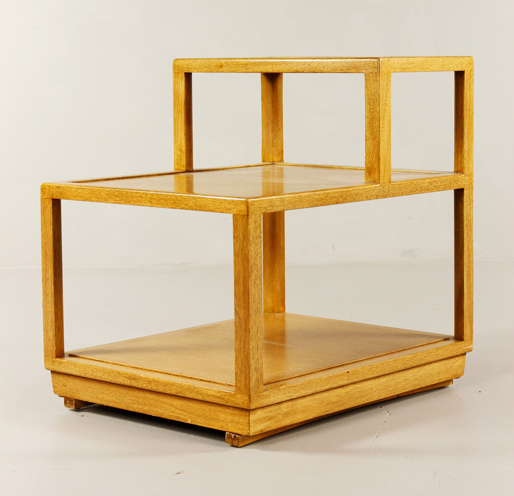 Appraisal: - Dunbar Step-End Table Dunbar Step End Table blonde walnut