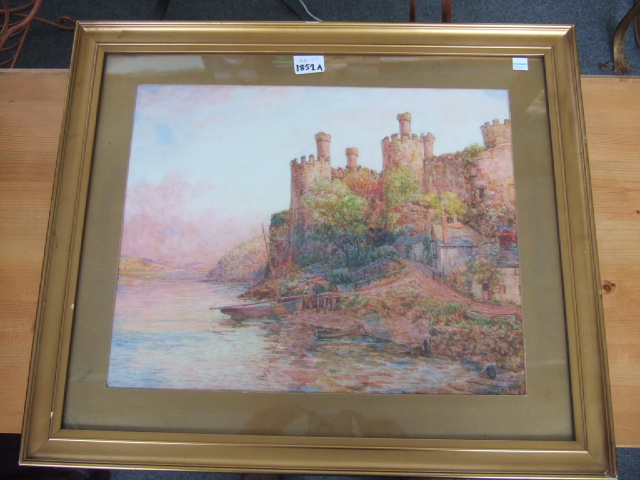 Appraisal: Beswick th th century View of a castle watercolour signed