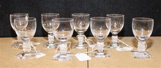 Appraisal: Sale Lot A Set of Eight Lalique Glass Cordials each