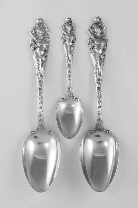 Appraisal: PIECE REED BARTON LOVE DISARMED STERLING SPOONS pieces in the