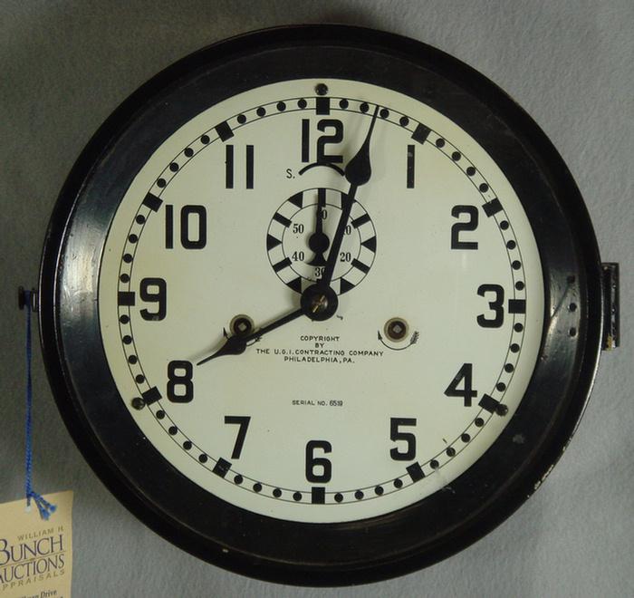 Appraisal: Seth Thomas industrial wall clock movement dial s n painted