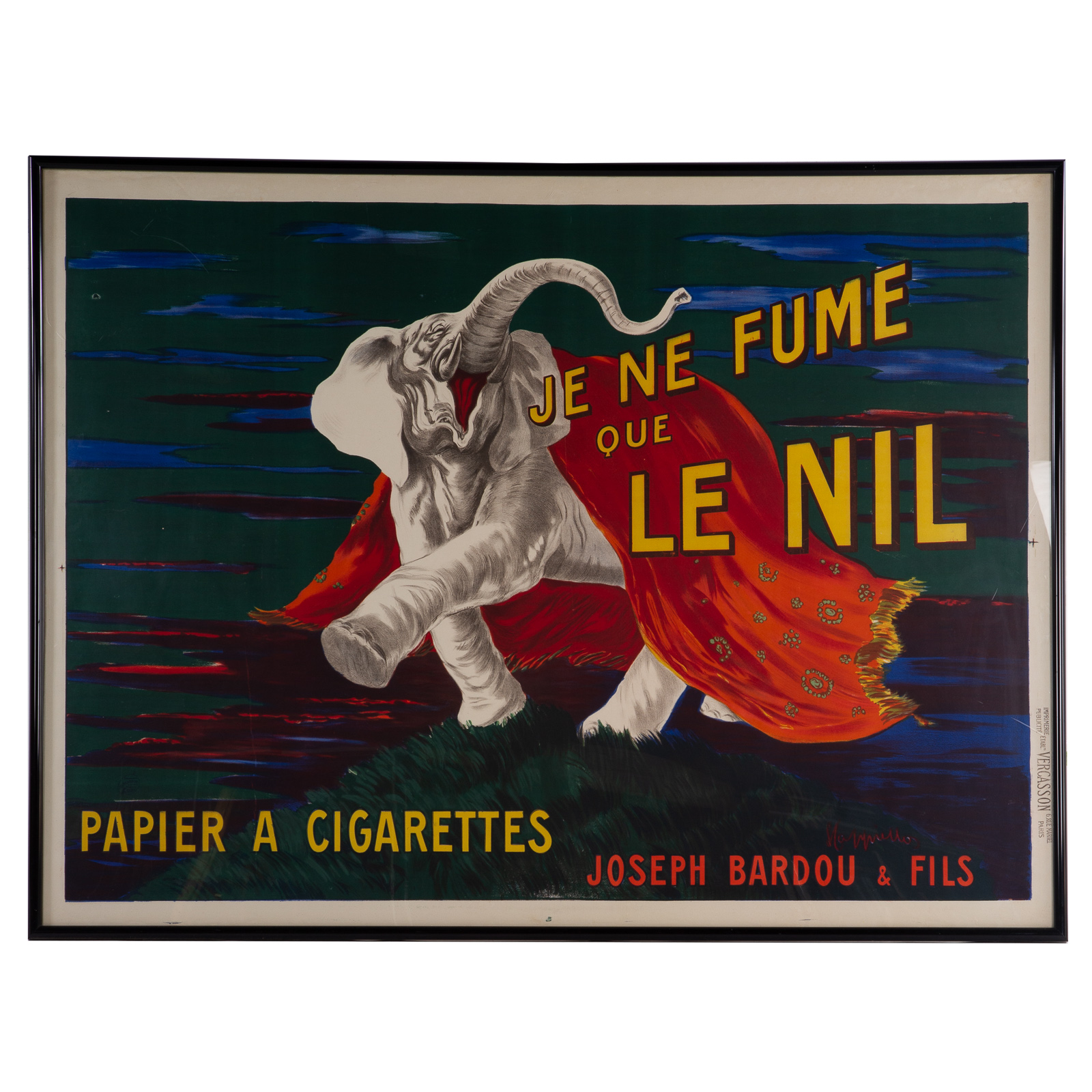 Appraisal: LEONETTO CAPPIELLO JE NE FUME QUE LE NIL LITHOGRAPH Italian