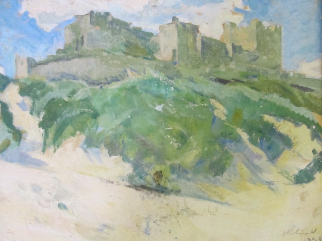 Appraisal: ALEXANDER RHIND Oil on board 'Tantallon Castle' signed and dated